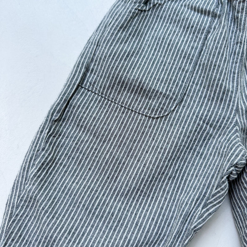 NP striped woven chino - Charcoal grey