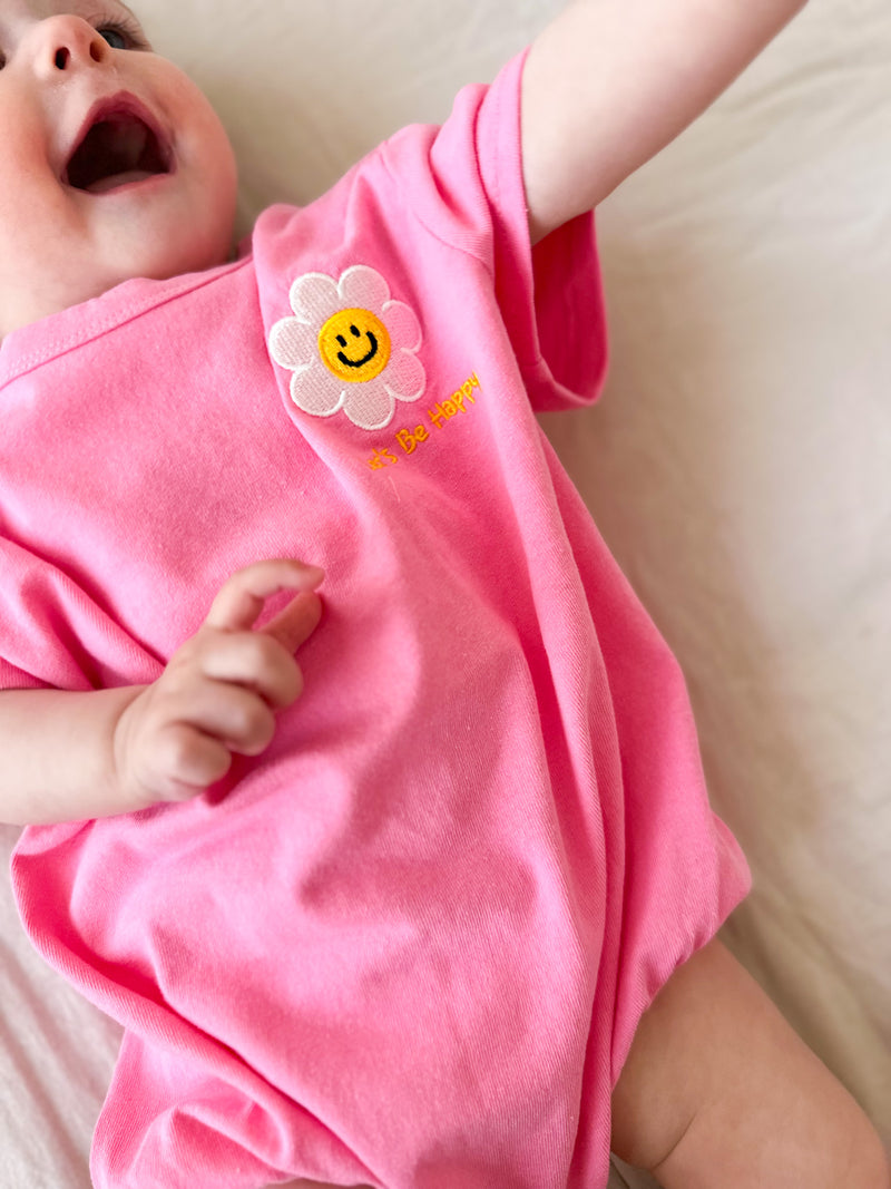 Daisy onesie - Bubblegum pink