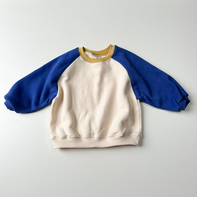 Raglan colorblock sweater -  Royal blue