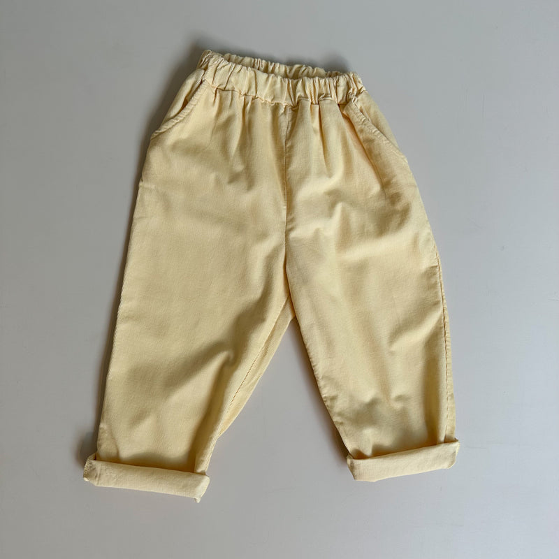 Baggy corduroy pants - Butter yellow