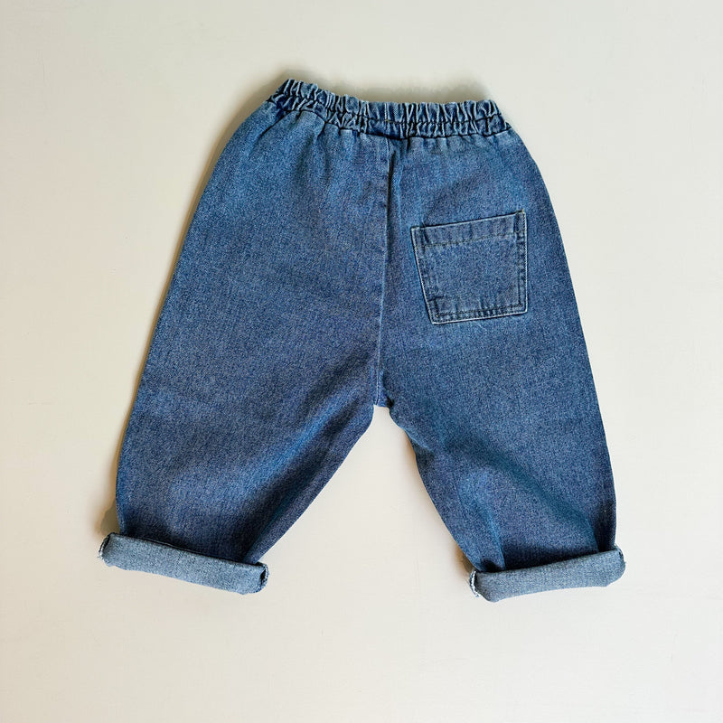 Basic denim pants - Washed blue denim