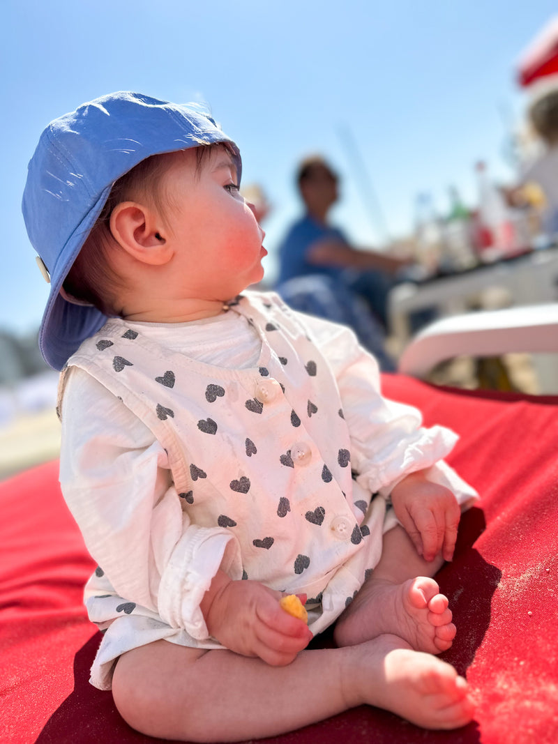 Summer heart onesie - Cream