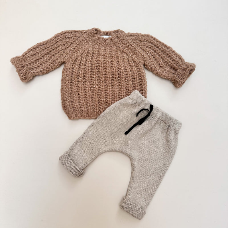 Bebe soft knitted pants - Tan