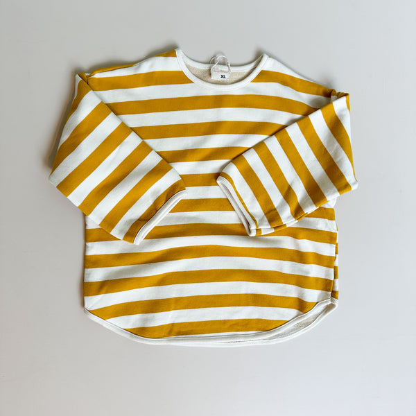 Shimba striped piping sweater - Mustard