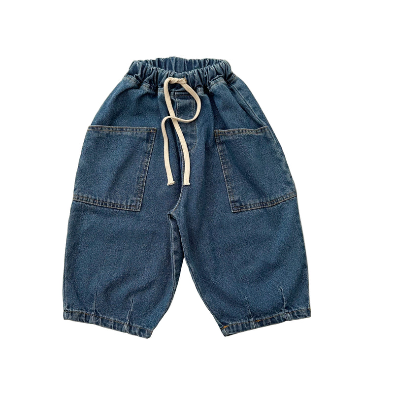 Balloon pocket pants - Blue washing