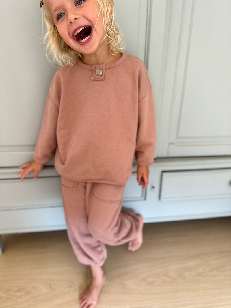 Macaroon jogger set - Terracotta