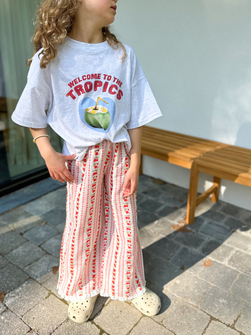 Tropical tee - White melange