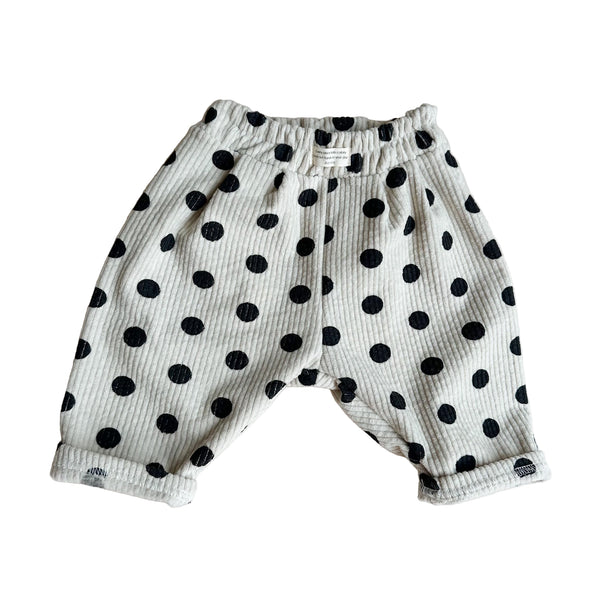 Bebe dot corduroy pants - Cream/black