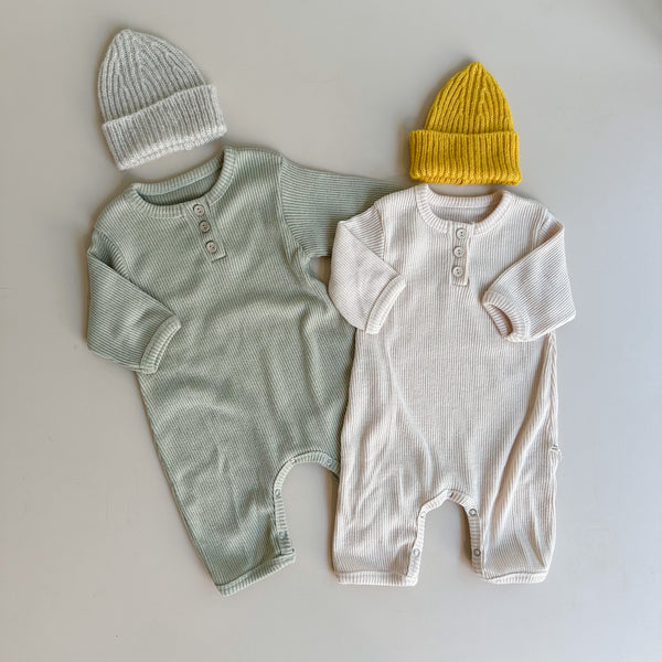 Basic rib onesie - Sage