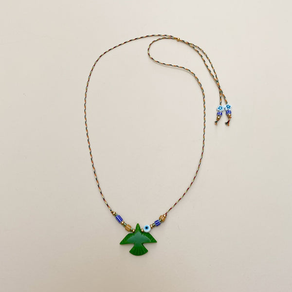 Bird necklace - Green