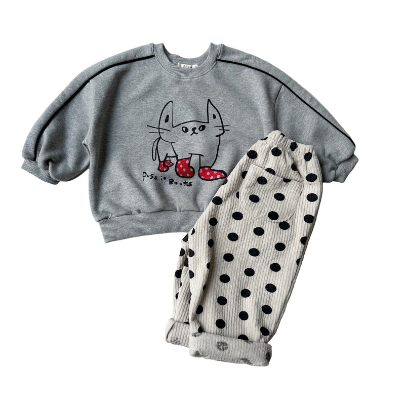 Puss in boots sweatshirt - Grey melange