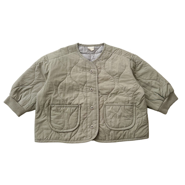 Oversized quilted jacket - Sage