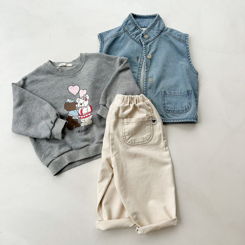 Denim pocket vest - Blue