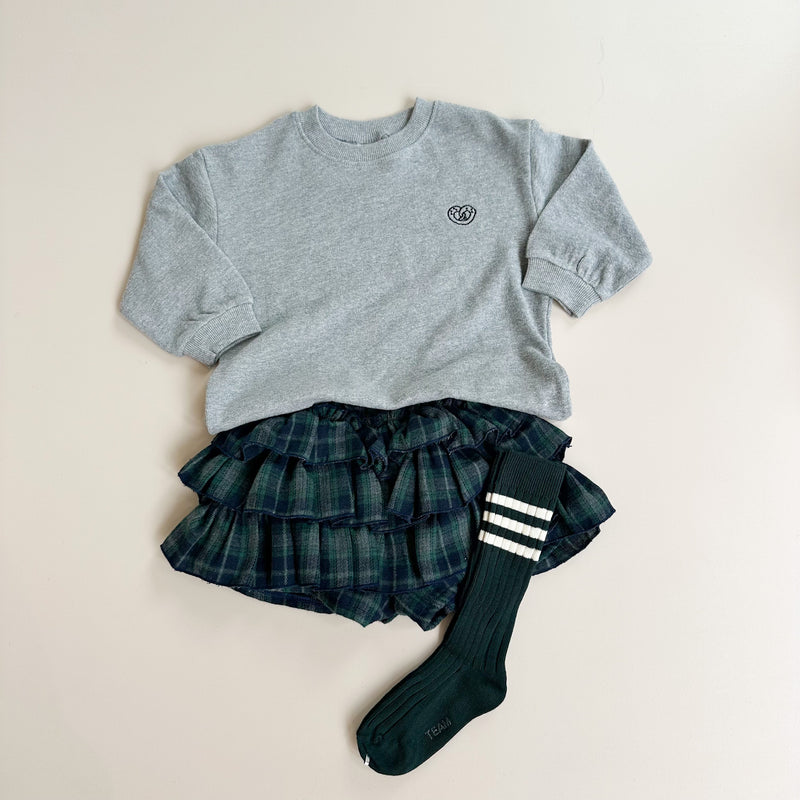 Structured pretzel tee - Grey melange
