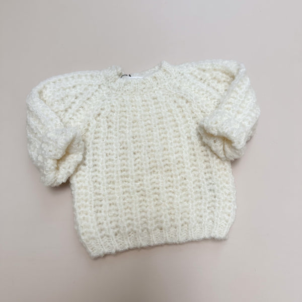 Fluffy knit jumper - Natural