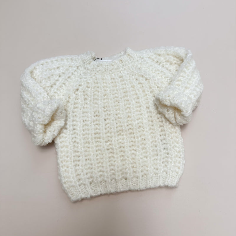 Fluffy knit jumper - Natural