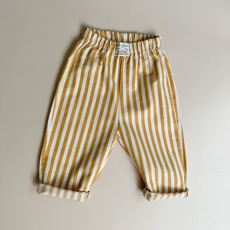 Striped chino pants - Mustard