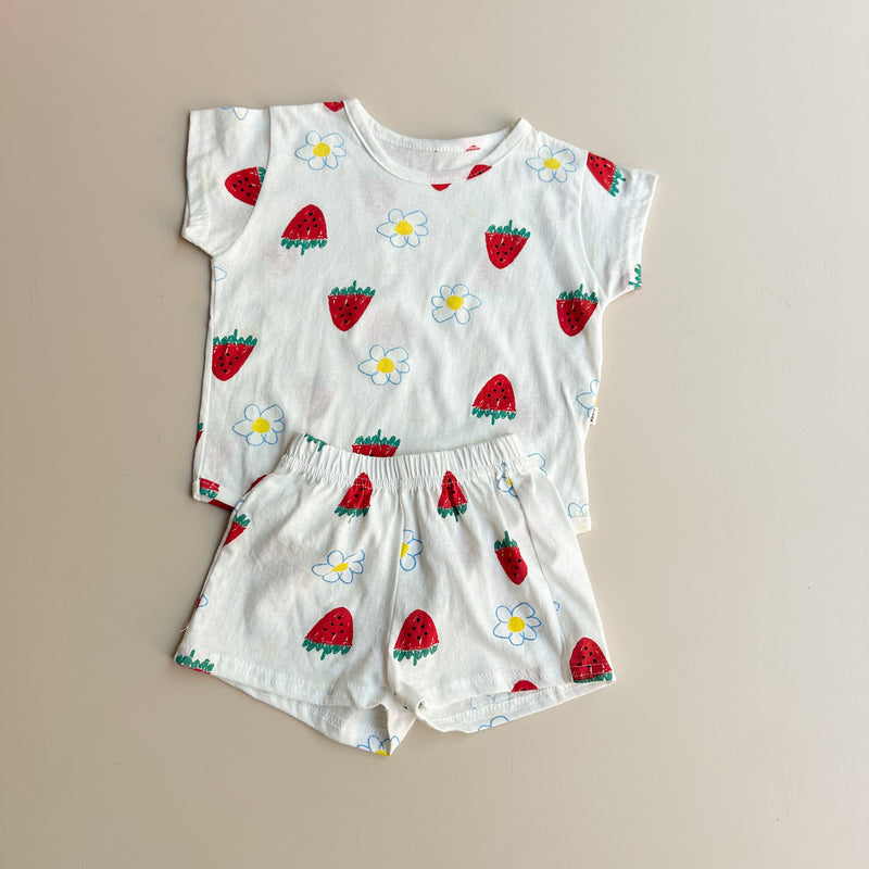 Strawberry (pj) set - Cream