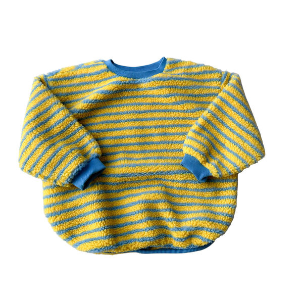Striped teddy jumper - Yellow/blue