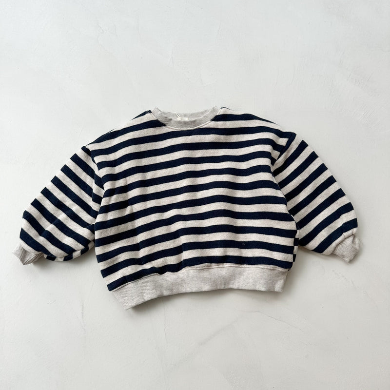 Big stripe sweatshirt - Navy