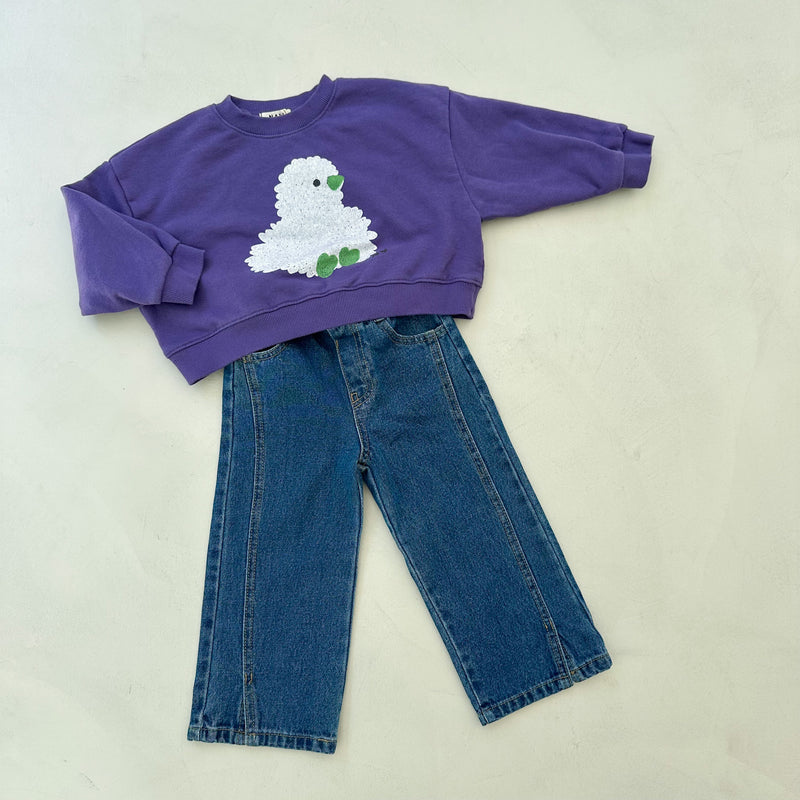 Cropped chick sweater - Purple