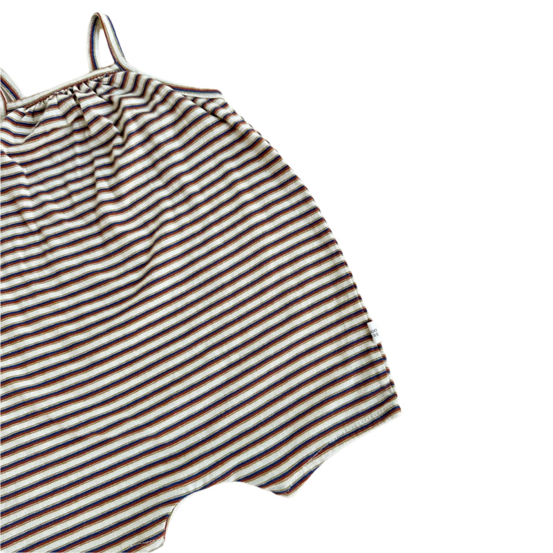Striped summer onesie - Brown mix
