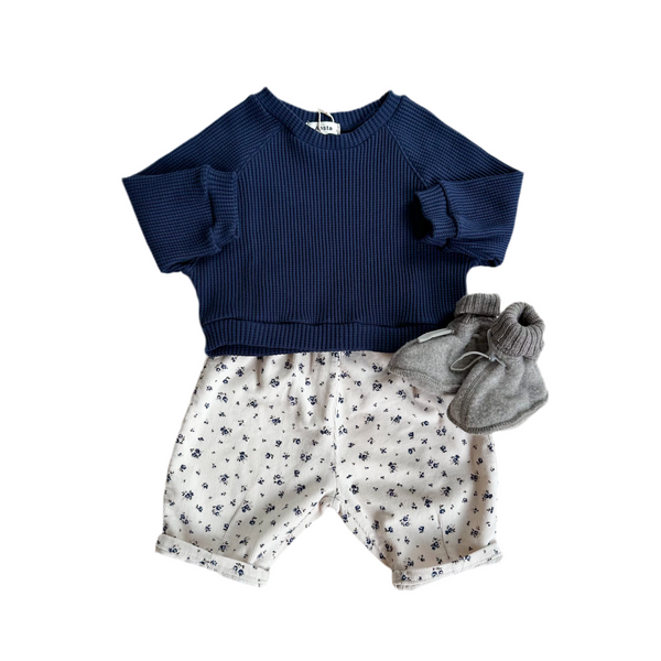 Bebe flower corduroy pants - Cream