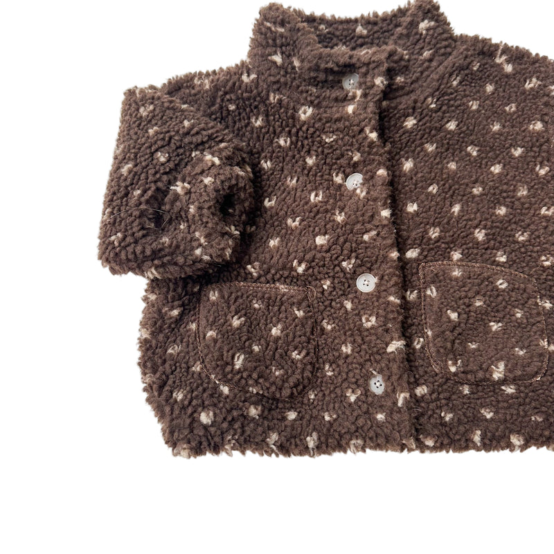 Teddy dot jacket - Choco