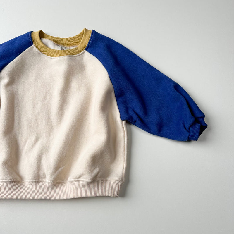 Raglan colorblock sweater -  Royal blue