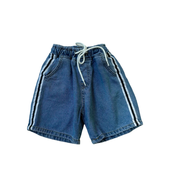 Track denim shorts - Blue