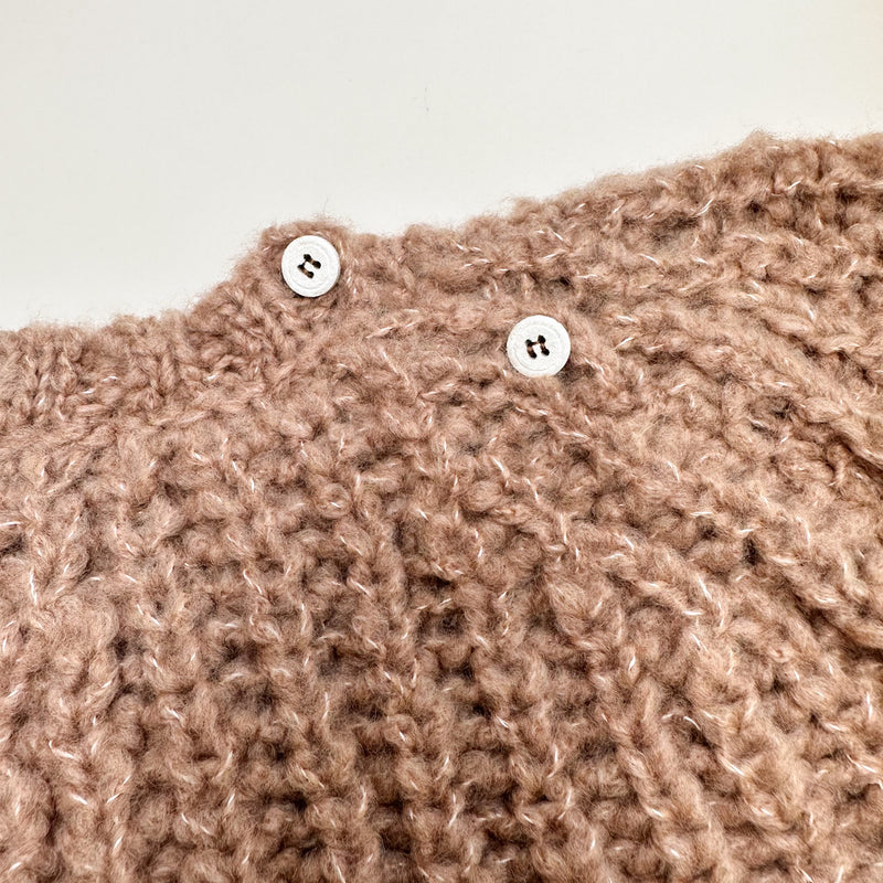 Fluffy knit jumper - Camel