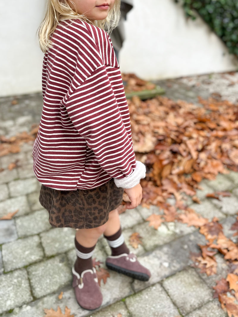 Gigi soft sweatshirt - Burgundy stripes
