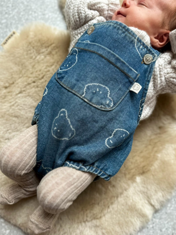 Bear denim onesie - Blue