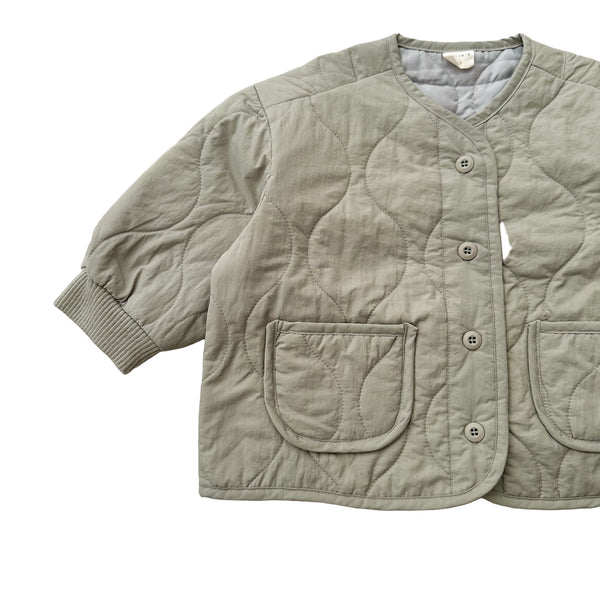 Oversized quilted jacket - Sage