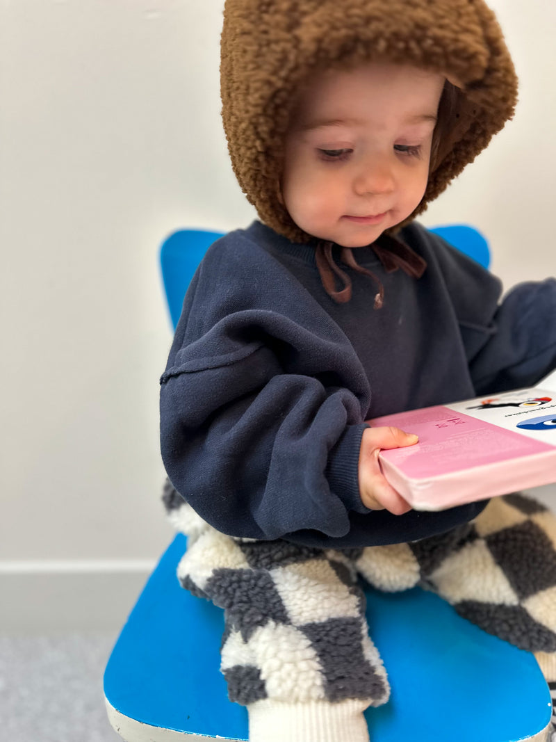 Reversible teddy bonnet - Brown