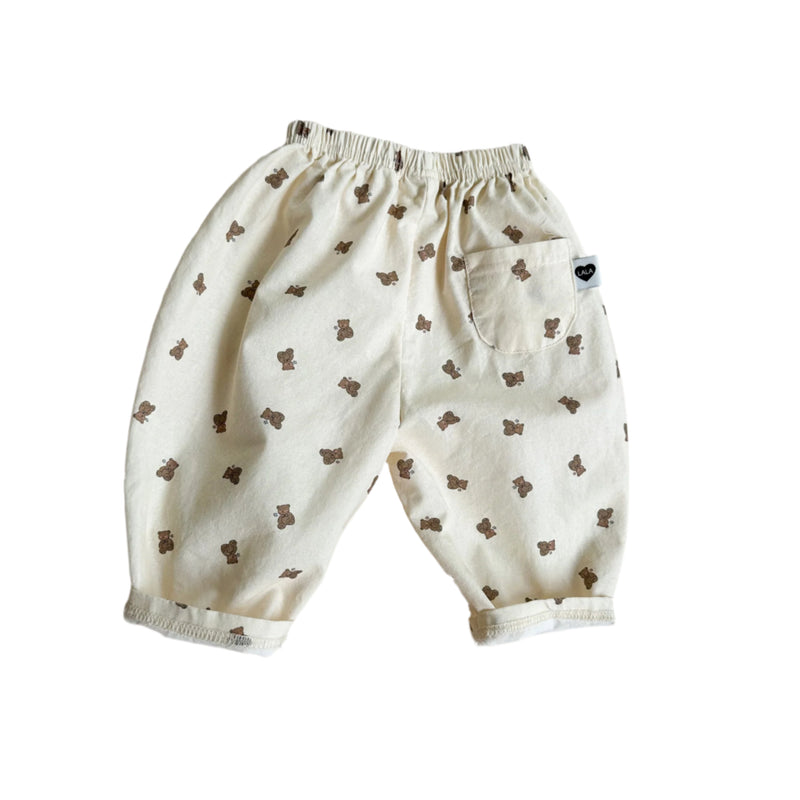 Mini bear baggy pants - Cream