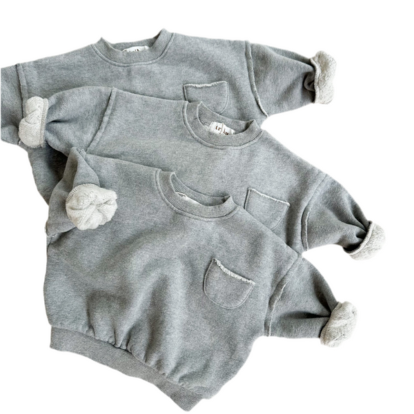 Lou pocket sweatshirt - Grey melange