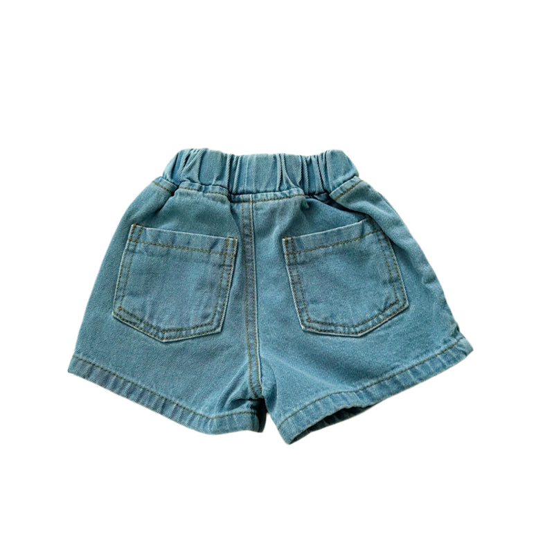 Pocket denim shorts - Light blue washing