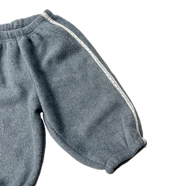 Bebe lace fleece jogger pants - Charcoal