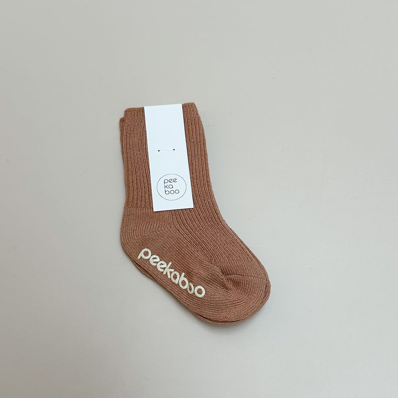 Peek rib socks - Terracotta