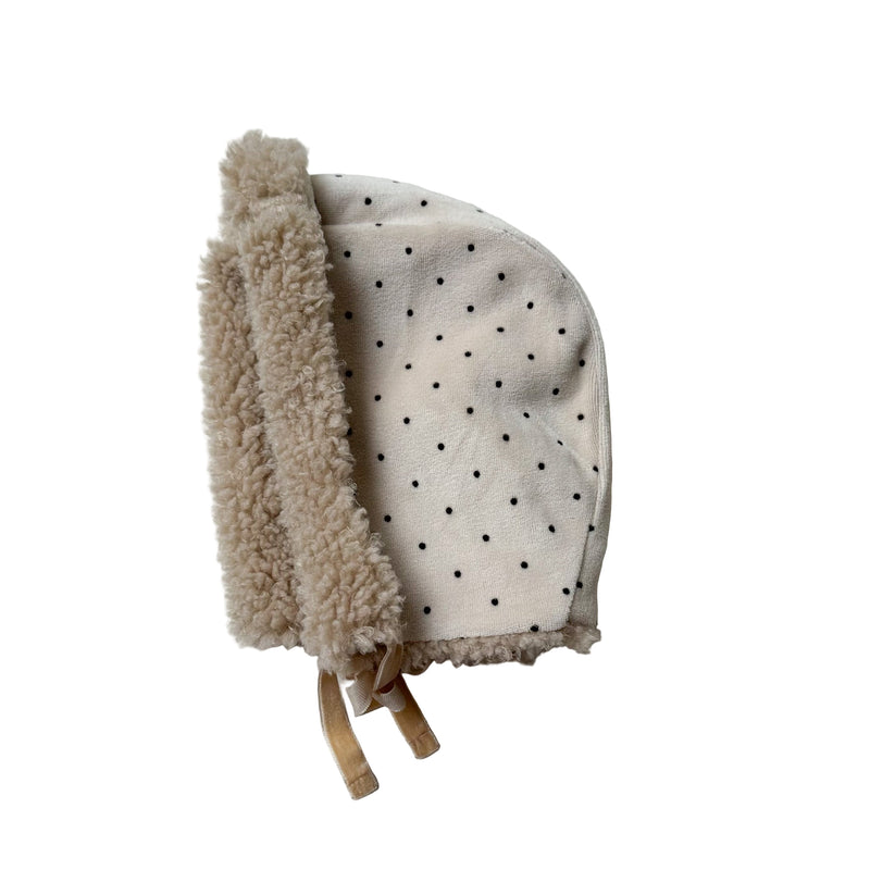 Reversible teddy bonnet - Beige