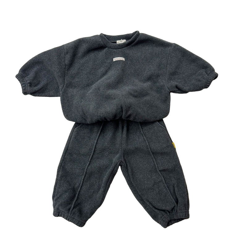 Fleece jogger set - Charcoal