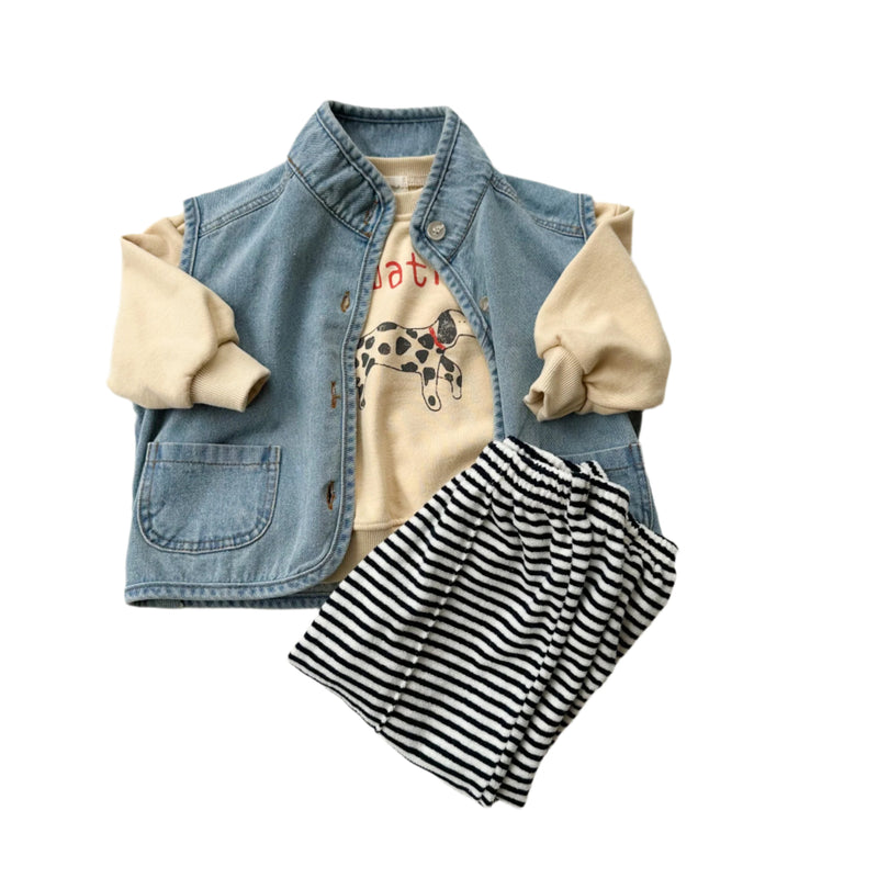 Denim pocket vest - Blue