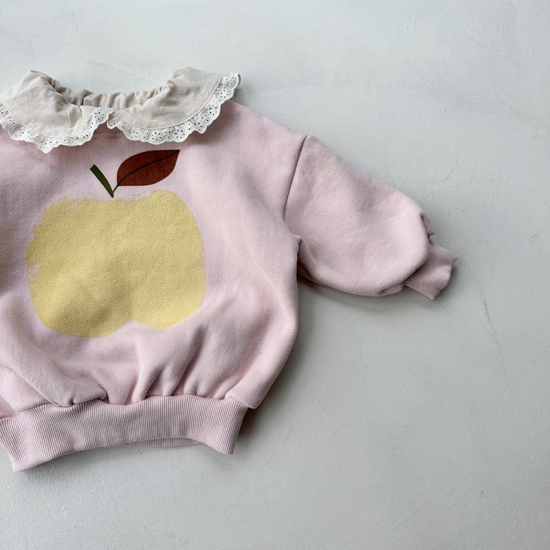 Collar apple sweater - Pink