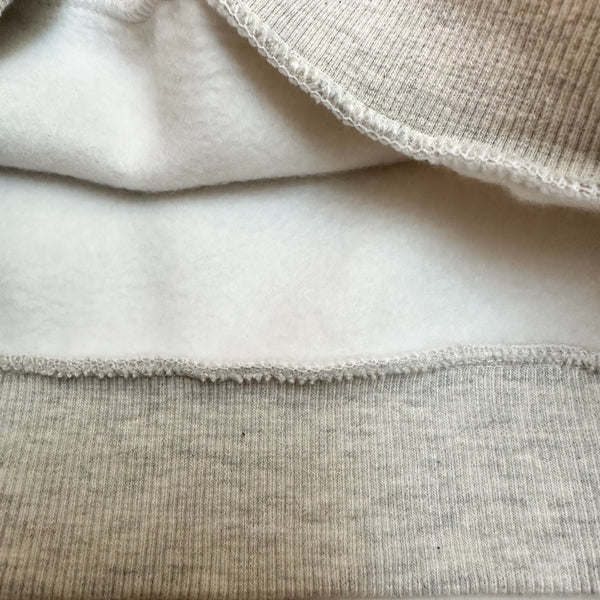 Label fleeced sweatshirt - Oatmeal