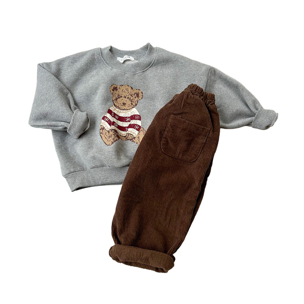 Teddy fleeced sweatshirt - Grey melange