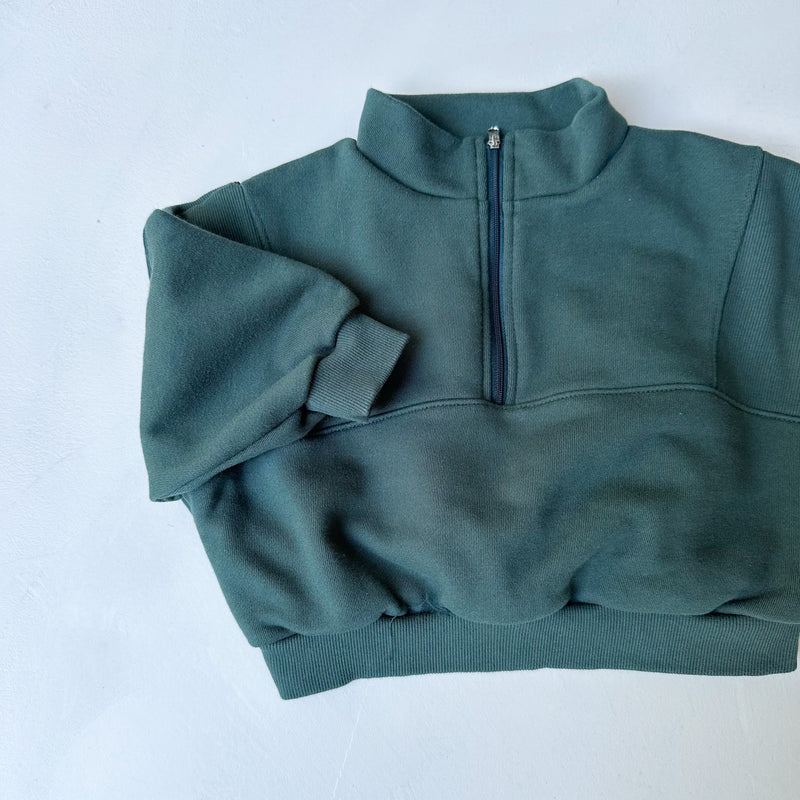 Half zip up sweater - Dark green
