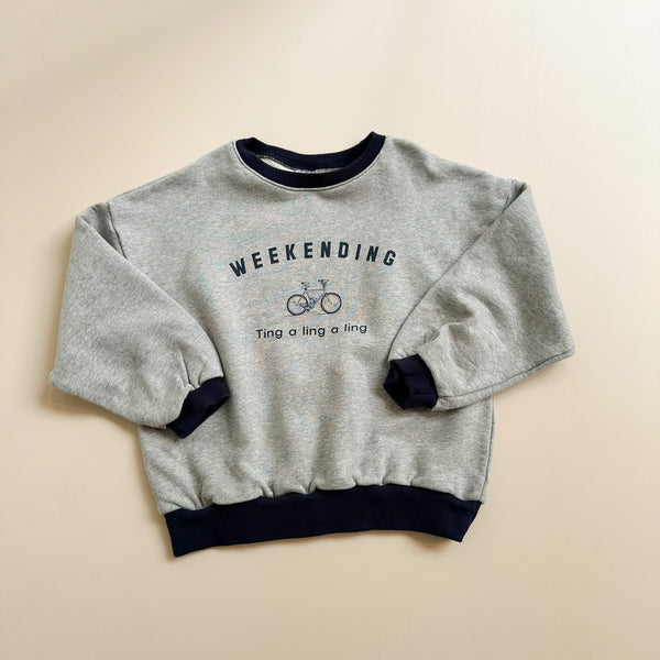 Bike ting-a-ling sweatshirt - Grey melange