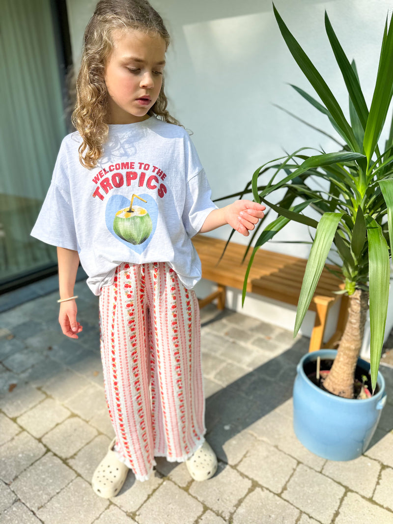 Tropical tee - White melange