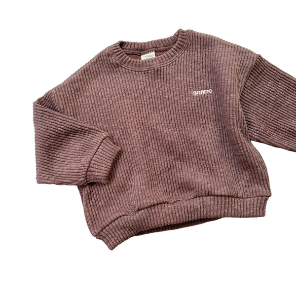 Rib sweatshirt - Brown